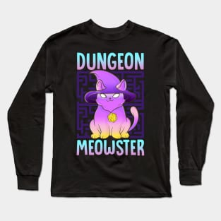 Dungeon Meowster Tabletop Gamer Long Sleeve T-Shirt